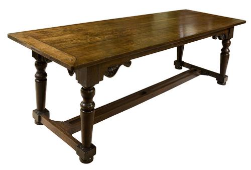 19thc English Oak Refectory Table c1850 (1 of 9) 19thc English Oak Refectory Table c1850 (1 of 9)