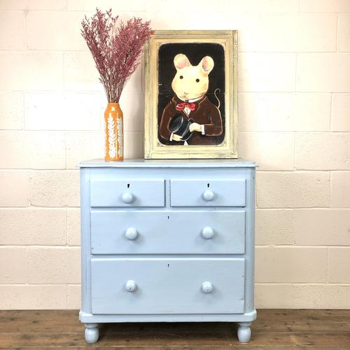 Small Antique Painted Chest of Drawers (1 of 10)