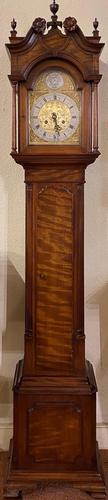 Carved Walnut Grandmother Longcase Clock (1 of 7)