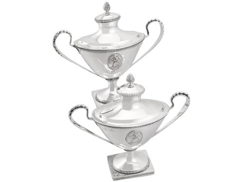 Swedish Silver Sauce Tureens - Antique 1791 (1 of 15) Swedish Silver Sauce Tureens - Antique 1791 (1 of 15)