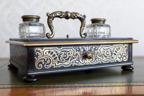 Boule & Ebony Desk Inkstand (1 of 4)