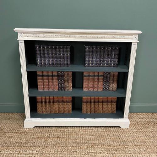 Antique Victorian Painted Open Bookcase (1 of 6)