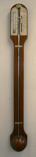 Victorian Mahogany Stick Barometer (1 of 4)