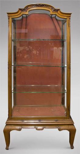 19th Century Continental Walnut Display Cabinet (1 of 6)