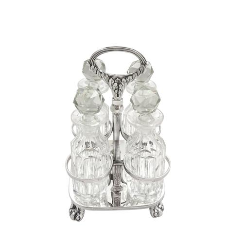 Antique Georgian Sterling Silver & Cut Glass Cruet Set 1812 (1 of 10) Antique Georgian Sterling Silver & Cut Glass Cruet Set 1812 (1 of 10)