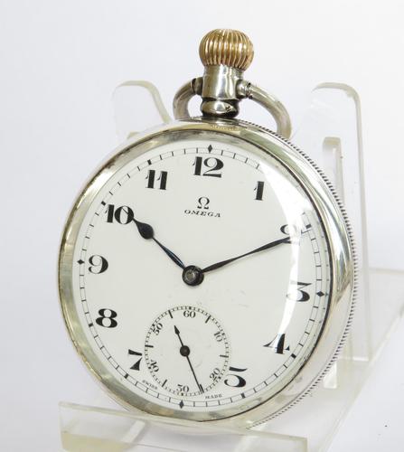 1924 silver Omega pocket watch (1 of 5)