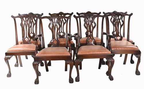 Set of Chippendale Dining Chairs Mahogany Antique 1890 Ball Claw (1 of 9) Set of Chippendale Dining Chairs Mahogany Antique 1890 Ball Claw (1 of 9)