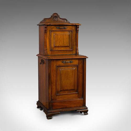 Antique Purdonium, English, Walnut, Fireside Bin, Cabinet, Victorian c.1890 (1 of 10)