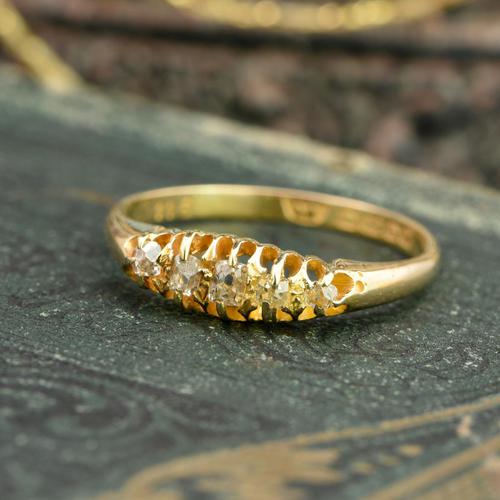 The Antique 1921 Old Cut Five Diamond Ring (1 of 8) The Antique 1921 Old Cut Five Diamond Ring (1 of 8)