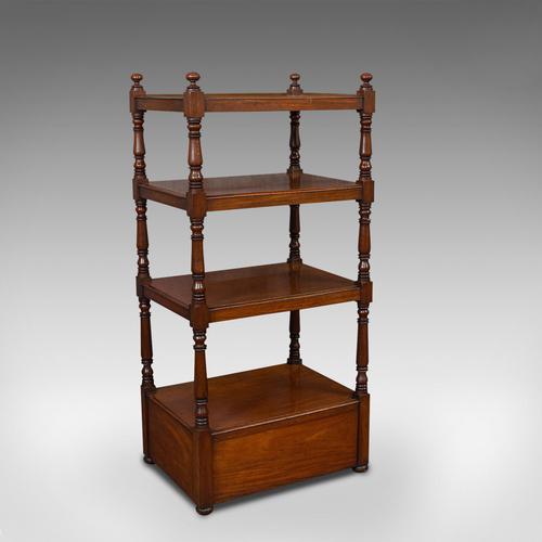 Antique Whatnot, English, Mahogany, Four Tier, Display Stand, Victorian c.1850 (1 of 12)