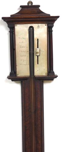 Victorian Mahogany Stick Barometer Silver Dial Rare Pagoda Top (1 of 4) Victorian Mahogany Stick Barometer Silver Dial Rare Pagoda Top (1 of 4)