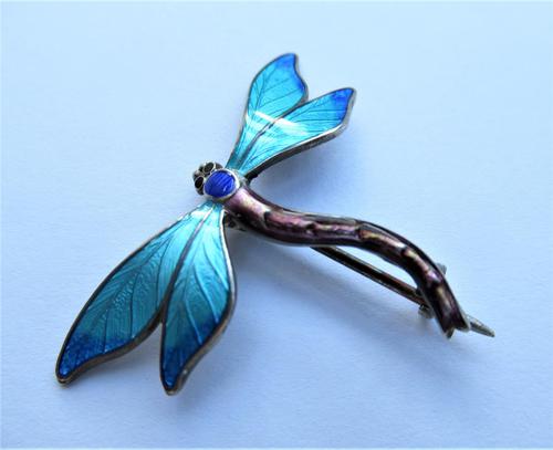 John Atkins & Son, JA&S, Silver & Enamel Dragonfly Brooch, Birmingham 1917 (1 of 8) John Atkins & Son, JA&S, Silver & Enamel Dragonfly Brooch, Birmingham 1917 (1 of 8)