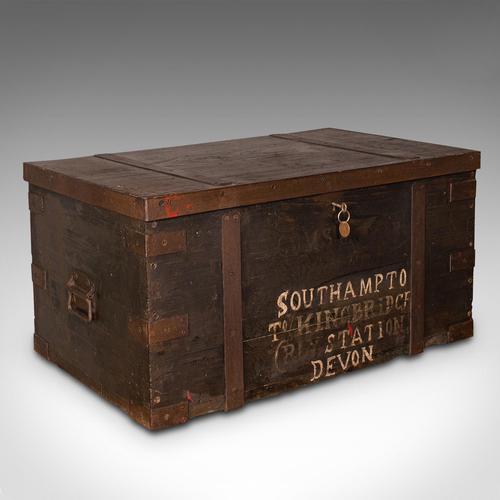 Antique Steamer Trunk, English, Pine, Iron, Carriage Chest, Victorian c.1860 (1 of 12) Antique Steamer Trunk, English, Pine, Iron, Carriage Chest, Victorian c.1860 (1 of 12)