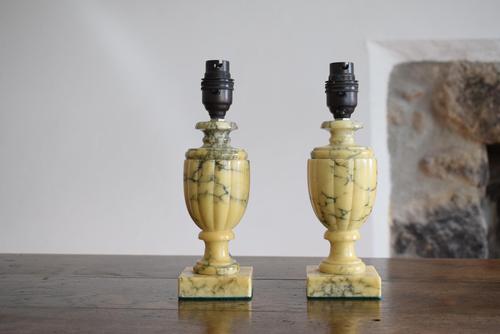 Antique Pair of Alabaster Table Lamps (1 of 10) Antique Pair of Alabaster Table Lamps (1 of 10)