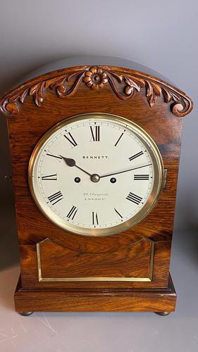Rosewood Bracket clock signed Bennett (1 of 6) Rosewood Bracket clock signed Bennett (1 of 6)