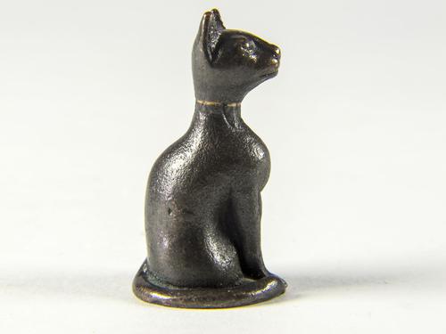 Small Goddess Bastet Cast Bronze Sphinx Cat (1 of 5)