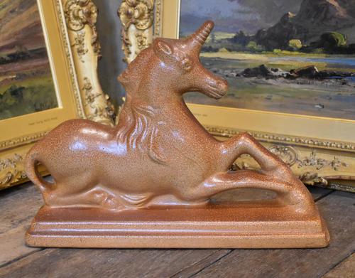 Large Victorian Salt Glaze Stoneware Unicorn (1 of 8)