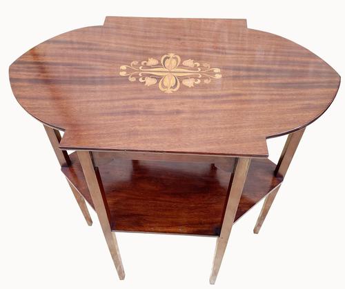 Superb Stylish Art Nouveau Mahogany Side Table (1 of 7)