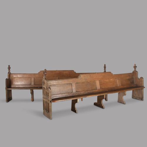 Fabulous Pair of 19th Century English Oak Pews (1 of 6)