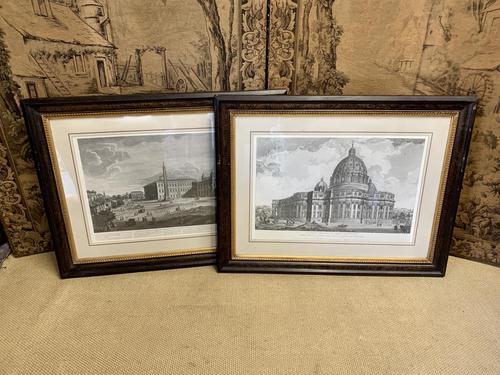 Large Pair of 19th Century Framed Engravings of Vatican Scenes (1 of 7)