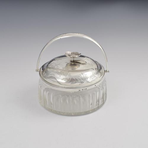 Victorian Aesthetic Movement Silver & Cut Glass Preserve / Jam Jar (1 of 12)