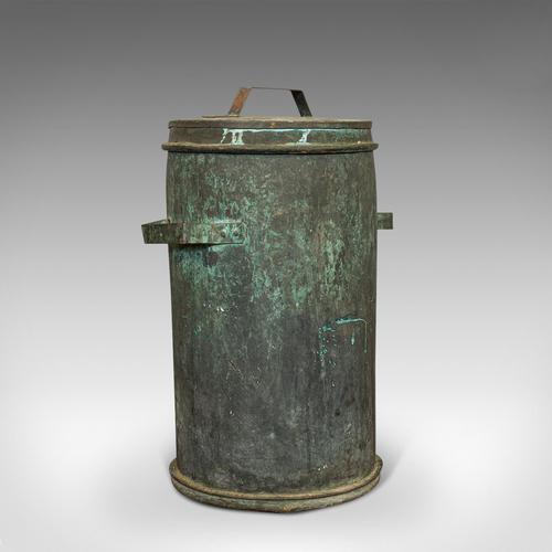 Antique Grain Bin, French, Copper, Farmhouse Silo, Fireside, Victorian c.1890 (1 of 9)