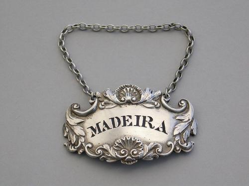 19th Century Provincial / Colonial Cast Silver Wine Label 'Madeira' by G.C. 'makers mark only' c.1830-1850 (1 of 7) 19th Century Provincial / Colonial Cast Silver Wine Label 'Madeira' by G.C. 'makers mark only' c.1830-1850 (1 of 7)
