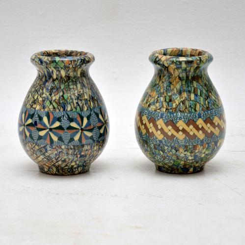 1960's Pair of Vallauris Ceramic 'Mosaic' Vases by Jean Gerbino (1 of 10) 1960's Pair of Vallauris Ceramic 'Mosaic' Vases by Jean Gerbino (1 of 10)