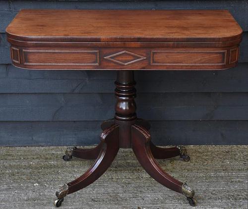 Elegant Regency Mahogany D-end Tea Table / Side Table / Hall Table  c.1820 (1 of 11)