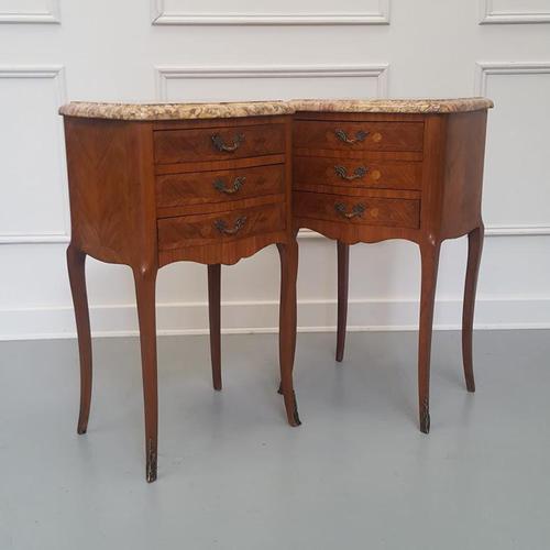 Beautiful Kingwood Bedside Cabinets with Marble Tops (1 of 7) Beautiful Kingwood Bedside Cabinets with Marble Tops (1 of 7)