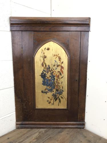 Decorative Antique Oak Corner Cupboard (1 of 5)