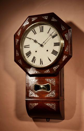 An Interesting Drop Dial American Wall Clock, Second Half 19th century. (1 of 12) An Interesting Drop Dial American Wall Clock, Second Half 19th century. (1 of 12)