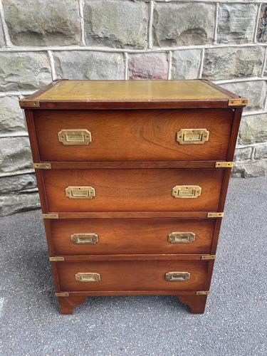 Brass Bound Mahogany Military Campaign Chest (1 of 8)