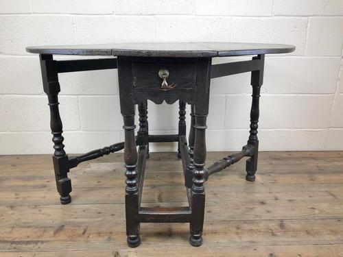 Antique 19th Century Small Oak Gateleg Table (1 of 8)