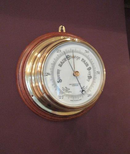 Antique Barker of London Bulkhead Marine Barometer (1 of 5) Antique Barker of London Bulkhead Marine Barometer (1 of 5)