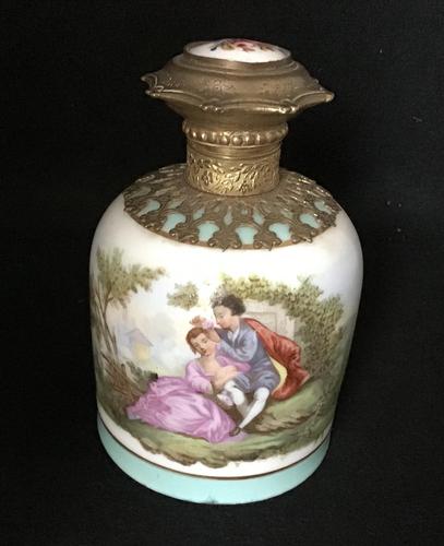 Late 19th Century French Porcelain Perfume Bottle (1 of 6)