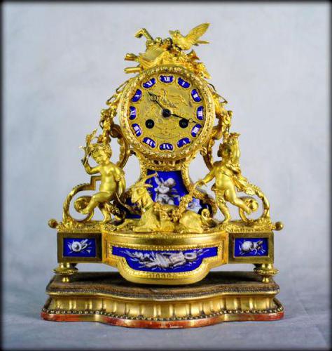 Fine Ormolu Porcelain Cherub Mantle Clock (1 of 10) Fine Ormolu Porcelain Cherub Mantle Clock (1 of 10)