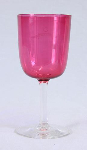 Antique Cranberry Wine Glass (1 of 4)