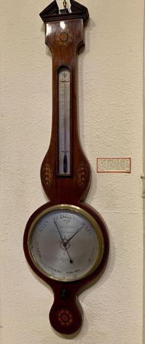Mahogany Inlaid Wheel Baromoeter (1 of 5) Mahogany Inlaid Wheel Baromoeter (1 of 5)