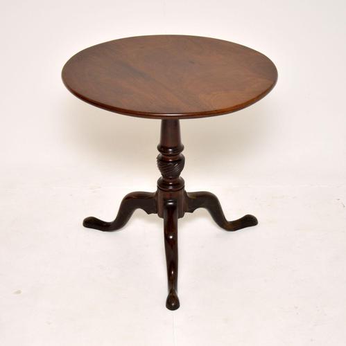 Antique Georgian Snap Top Mahogany Occasional Table (1 of 8)