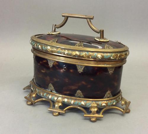 Mid 19th Century Faux Tortoiseshell Caddy (1 of 4) Mid 19th Century Faux Tortoiseshell Caddy (1 of 4)