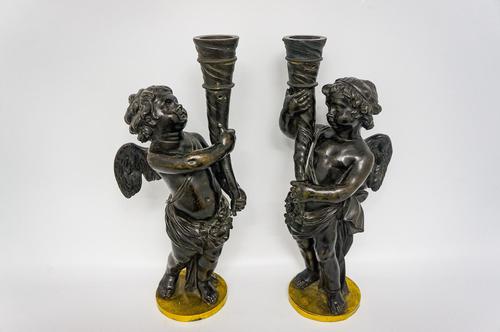 Pair of Victorian Bronze Cherubs (1 of 4) Pair of Victorian Bronze Cherubs (1 of 4)