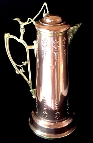 Large Jugendstil /Secessionist Copper and Brass Jug. (1 of 5) Large Jugendstil /Secessionist Copper and Brass Jug. (1 of 5)