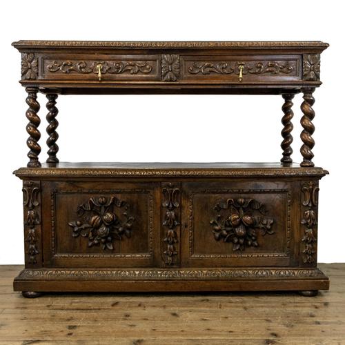 Antique Carved Oak Buffet (1 of 13)