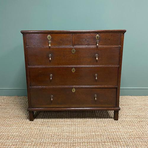 Early 18th Century Country House Antique Oak Chest Of Drawers (1 of 8)