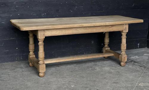 French Bleached Oak Farmhouse Kitchen Table (1 of 25)