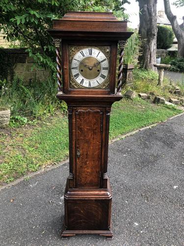 Small Georgian Oak Weight Drive Granddaughter Clock (1 of 12)