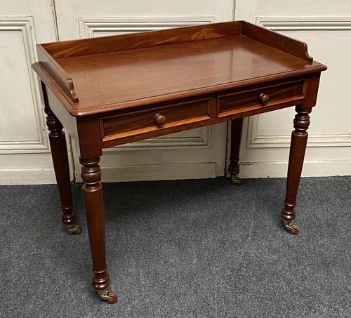 Victorian 2 Drawer Writing Table or Desk (1 of 16)