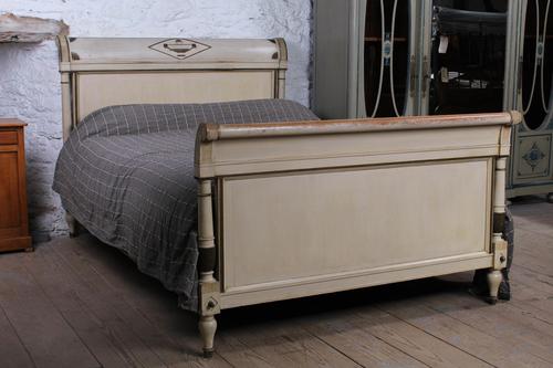 Lovely Original Painted French King Size Bed (1 of 8)