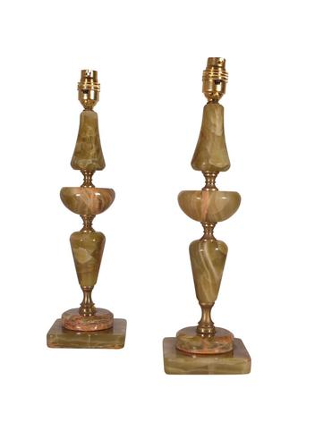 Pair of Onyx Lamp Bases (1 of 2) Pair of Onyx Lamp Bases (1 of 2)